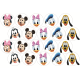 TBabyD6C Set 20 caketoppers de vafa Baby Disney cap Mickey Minnie Donald Daisy Pluto Goofy bebelusi d5cm